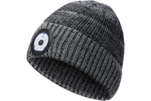 PASTACO Mens Gifts Hat Beanie with Light - Christmas Stocking Fillers for Dad Hat with LED Light Running Fishing Cycling Gifts for Men Women Bright Head Torch Hat with Light Rechargeable Secret Santa Gifts
