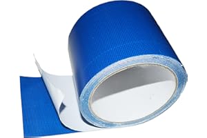 SEIYOGDS Ruban Adhésif de Réparation de Bâche, Ruban D'étanchéité pour Camion ou de Serre, Toile de Tente ou Tonnelle, Déchirées, abimées ou Trouées - Imperméable et Résistant à L'usure (8 cm x 5 m, Bleu)