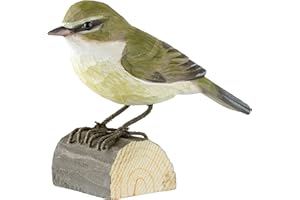 ‎WILDLIFEGARDEN WILDLIFEGARDEN Wildlife Garden WG432 DecoBird Zilpzalp - Handgeschnitzter Dekorative Vogel aus Holz - Kleine Europäische Vögel