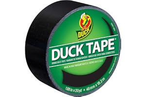 Duck Tape Solid Colours Black. Repair, craft, personalise, decorate and educate - 48mm X 18.2m
