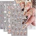 JMEOWIO Nagelsticker-Set „Halloween Süßer Geisterstern“ – 4 Blätter Selbstklebende Nail Art Aufkleber Für DIY-Nageldesign