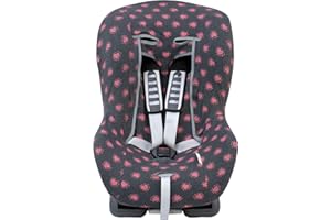 JYOKO KIDS Funda para Silla de Coche de Algodón Extra Suave Sin Cabezal (Fluor Heart)