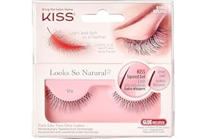 KISS sztuczne rzęsy na pasku - Looks So Natural - Shy, 1 para, klej 1g