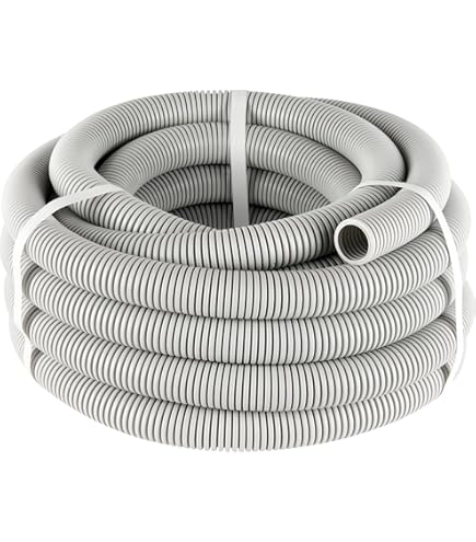 Kalitec gegolfde buis, gesloten, NW 7,5, ongespleten golfslang, marterbeschermbuis, lege buis, kabelbescherming, AD 9,9 mm, ID, 6,9 mm, 50 meter