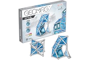 Geomag 024 PRO-L Building Set, Blue and Silver Metal, 110 Pieces