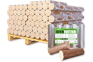 ENERGIE KIENBACHER Wooden Briquettes, 500 kg, Nestro Briquettes, Hardwood, Fireplace / Stove Briquettes, Firewood, Pallet Heating Briquettes, Heating, Eco Fuel, 50 x 10 kg Bags