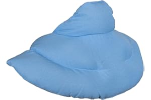 GIRAFFENLAND Saco cervical térmico con cuello. Azúl claro. Almohada térmica con semillas de colza. Cojín de nuca. Cojín de calor y frio con semillas