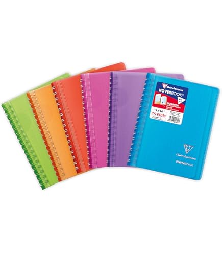 Rubrica Clairefontaine Linicolor Intensive - 11x17 Cm, 100 Pagine A Quadretti, Carta 90 G, Copertina Trasparente - Foto 9