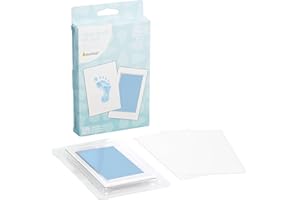 Pearhead Newborn Baby Handprint or Footprint “Clean-Touch” Ink Pad, 2 Uses, Blue