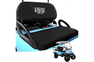 ‎10L0L 10L0L Golfwagen Sitzbezüge Sitzkissenbezüge Schwarz Wasserdicht Zubehör für 2-Personen-Sitz Golf Cart Kompatibel mit Yamaha EZGO TXT RXV Club Car DS Precedent