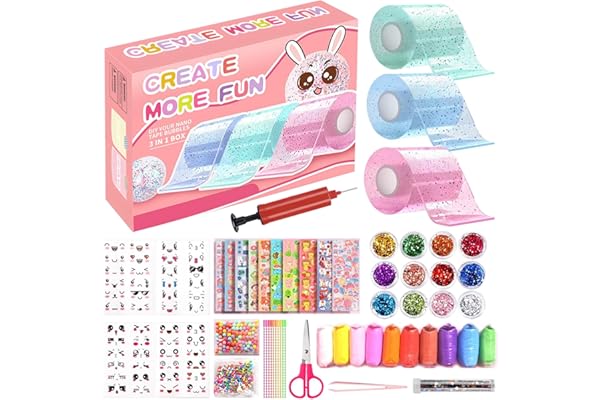 JurciCat Nano tape bubbles set Kit Pour Enfants 57Pcs DIY Pour Soulager le Stress et Récupérer squishy set Superelastic nanotape Pour Enfants Garçons Filles