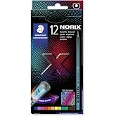 STAEDTLER NORIX Colored Pencils 12 Assorted Colours, 12 Pack, 186 C12 | Colouring pencils durable for 10 years, soft grip &ndash; M