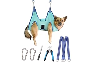 Kkiimatt Hamac de toilettage 2023 pour chien et animal domestique, harnais à suspendre pour couper les ongles, hamac de coupe pour chien, support de sangle pour petits chiens, sac de retenue de