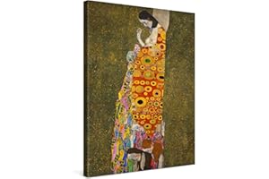 PICANOVA – Photo sur Toile Gustav Klimt L'Espoir II 60x80cm – Impression sur Toile Haut de Gamme – Image sur Toile pour Décoration Murale Moderne