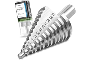 Pinava® Wiertło stopniowe HSS [trzpień 10 mm] – pasuje do każdego uchwytu wiertarskiego – wiertło stożkowe Ø 5–35 mm – wiertło do obierania idealne do metalu, drewna, tworzyw sztucznych – 13 stopni