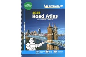 Michelin North America Road Atlas 2025: USA - Canada - Mexico, with Bonus North American driving Tours (Michelin Road Atlas)