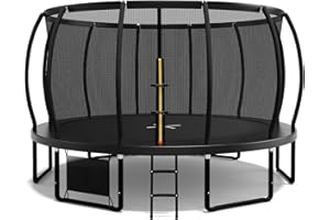 Flamaker Garden Trampoline for Children, 7.5ft/10ft/12ft/14ft Trampoline Outdoor Safety net and Padded Poles for Children Indoor Outdoor Fitness,Maximum up to 150 kg
