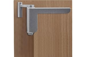 YIBERNIC Türschließer ohne Bohren - Minitürschließer, automatischer Türschließer für leichte Innentüren, geeignet für DIN links/rechts schließende Zimmertüren - 1 Stück Silber