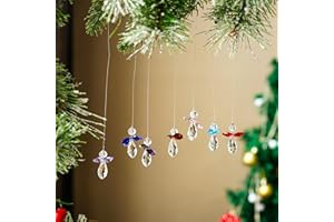 ‎H&D HYALINE & DORA H&D HYALINE & DORA Kristall Schutzengel Anhänger hängen Sonnenfänger Regenbogenhersteller Fensterdekoration, 7 Stück