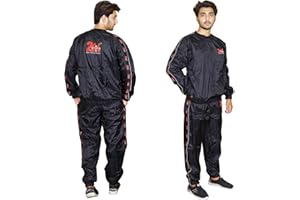2Fit Your Fitness Partner Heavy Duty Workout Sauna Sweat Track Suit Top and Bottom Non Rip Weight Loss Slimming Boxing MMA Training Gym Weightlifting Running Jogging Exercise Fat Tracksuit