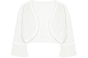 Bolerose Ragazze Manica Lunga Bolero Cardigan a Maglie Larghe Bambini