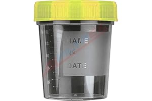 ALFILTREX 20 x Urinbecher 120ml mit Schraubdeckel Urinprobenbecher Urin Probe Becher Mehrzweck Kunststoffbecher (GELB)
