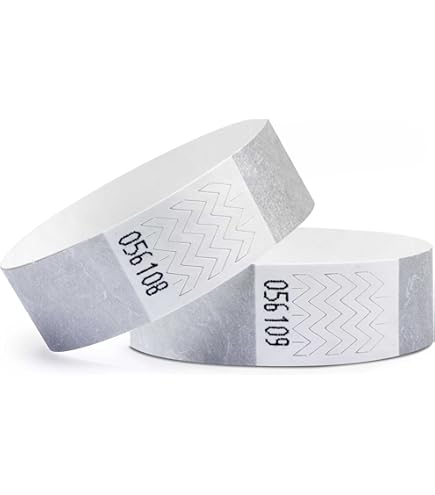 BetterJonny Lot De 1000 Bracelets D'entrée étanches En Papier Imprimables Idéal Pour La Sécurité Lors D'événements, événements, Mariages 10 Couleurs