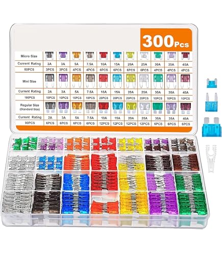 120-Piece Low Profile Micro Mini Blade Fuse Assortment Kit – 5A To 30A For Car, Truck, SUV