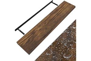 Casaria® Étagère Murale Flottante chêne foncé 110 cm MDF Robuste Effet Flottant Support de Fixation Inclus étagère Bois