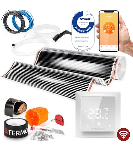 Calorique Infrarot-Heizfolie – Elektrische Fußbodenheizung 100 Cm, 90 W/m², 1 M² Set, Einfach Verlegbar Für Alt- Und Neubau