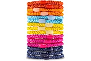 YERIA 15 Gomas de Pelo Trenzadas Multicolores para Mujer, Gomas de Pelo Kknekki Originales, Bandas Elásticas de Mayor Calidad, Gomas de Pelo de Moda para Mujeres, Niñas y Niños
