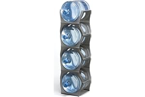 Hydrate Direct U Bottle Storage Rack for Water Cooler | Modular | Space-Saving | Silver | FOUR Bottle Rack