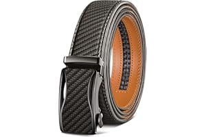 KEMISANT Cintura Uomo, Cintura Pelle Uomo Cricchetto Automatica Fibbia 35mm,Trim Regolabile per Adattars