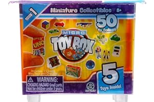 WORLDS SMALLEST Micro Toybox 5101 S1-Styles Vary, Mini Collect, swap, Display with Surprise Pack Design 5 Toys Inside