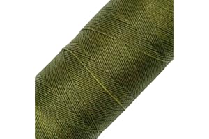 LINHASITA, Rocchetto di Filo Cerato, 100 g, 360 m, 0,5 mm di Spessore, in Poliestere, per macramé, 30 Colori - Verde Militare