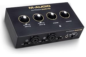 M-AUDIO M-Track Duo HD USB-C Ljudinterface | 2 XLR/TRS-Ingångar, 2 TRS-Utgångar, 24-Bit/192 kHz, Programvarupaket för Produkt