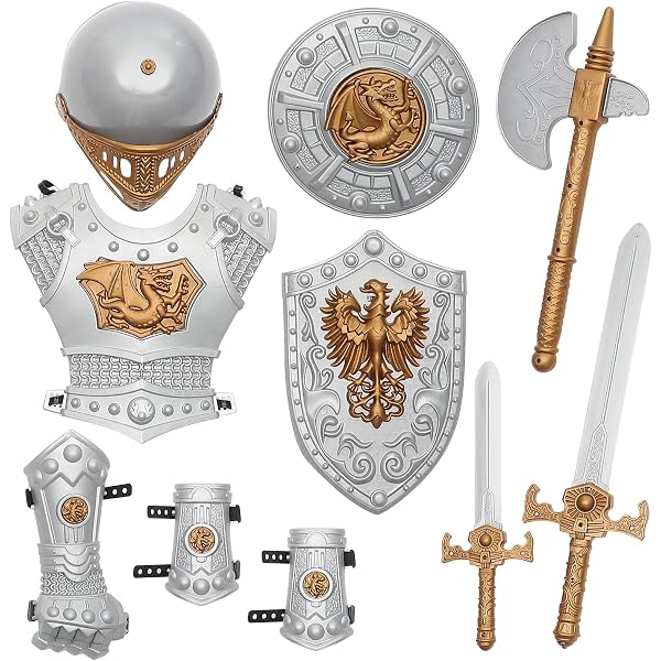 4 pezzi/set costume da cavaliere per bambini armatura da