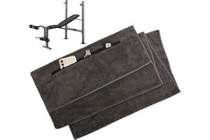 RMIVEGLIA Serviette Microfibre 120x50cm – Serviette Sport, Serviette de Sport avec Poche zippée et Capuche de Fixation pour Gym, Yoga, détente et activités Outdoor (Gris)