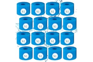 KGIHPC Type S1 Éponge Filtrante de Piscine en Mousse Filtre pour Intex Type S1 pour Piscine,Cartouche filtrante réutilisable pour Bain à remous (16 pièces)