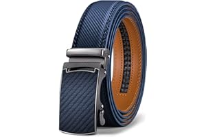 KEMISANT Gürtel Herren, Ledergürtel Ratsche Automatikschließe für Herren Business Anzug,Breit 35mm,Größe Angepasst