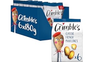 MRS CRIMBLES MRS. CRIMBLE'S GLORIOUSLY GLUTEN FREE Magdalenas Sin Gluten, Pack 6 Uds x 180 g, Optimas para el Desayuno o la Merienda, Galletas Esponjosas, Ingredientes Naturales