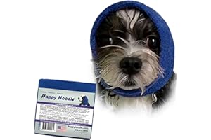 ZONI PETS The Original Happy Hoodie para Perros y Gatos, Desde 2008, la Herramienta milagrosa de Aseo y Secado Forzado para aliviar la ansiedad y calmar Perros (S, Azul)