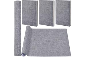 CRASPIRE 130x30cm Linen Book Cloth Gray Books Binding Fabric Surface Paper Backed Bookcover Densely Woven Cloth Books Album Scrapbooking Archival Covering Protector Bookcloth Bookbinding Supplies