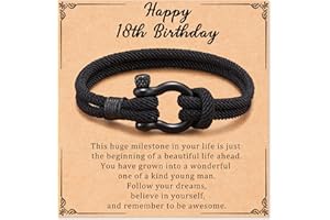 Aunis 13/16/18/21 Birthday Gifts Son/Brother/Boyfriend Gifts Braided Rope Bracelets