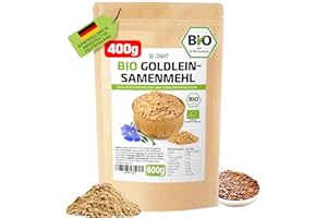 ‎D&O NATURE PRODUCTS D&O Nature Products Gold Linseed Flour Organic 400 g, Gold Flaxseed Flour, High Protein Content, Gluten-Free and Low Carbohydrates, Gold Linseed Flour as Flour Substitute, Ideal for Baking
