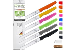 GEHRING SOLINGEN| Frühstücksmesser Konfigurator- Wellenschliff, rostfreier Edelstahl | Made in Germany, eisgehärtete & scharfe Brötchenmesser & Brotzeitmesser | Serie Wave (BUNT6X)