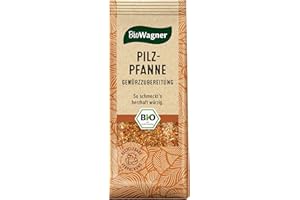 ‎BIOWAGNER BioWagner - Bio Pilzpfanne Gewürzzubereitung | intensiv-pikanter Geschmack | naturbelassene Bio-Zutaten | recyclebare Verpackung | 60 g