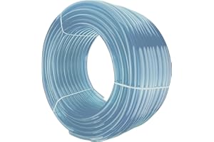 COST WISE 4m Clear Transparent PVC Hose/Pipe 16mm Internal, 20mm External Flexible Hose for Water Gas Air Oil,Aquariums & Hydroponics