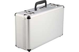 Shoze 400 x 240 x 125mm Large Hard Aluminium Flight Case Foam Camera Silver Photography Carry Storage Tool Box