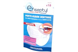 Efiseptyl - Porte-Ruban Dentaire - Gencives Sensibles - Ultra Doux - Espaces Dentaires Étroits - Goût Menthe - x18